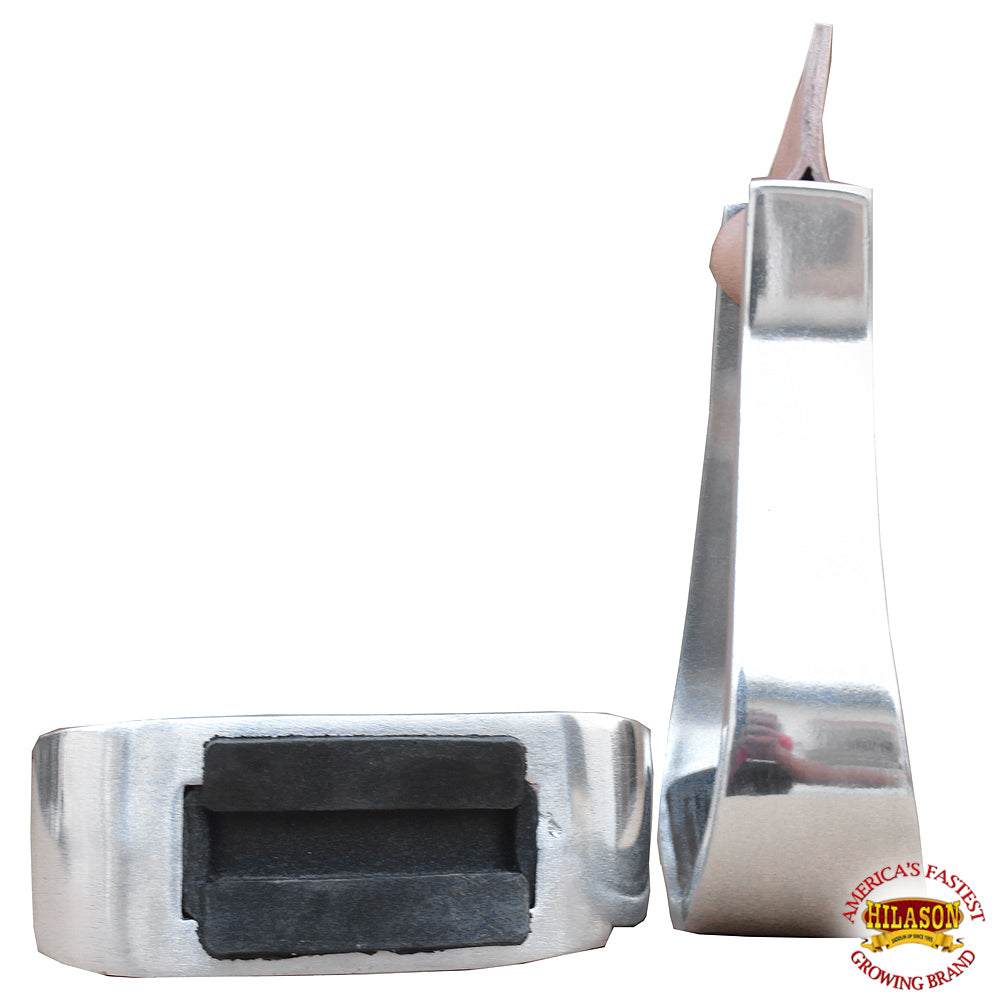 HILASON Aluminum Western Horse Saddle Stirrups Foot Grip | Non Slip