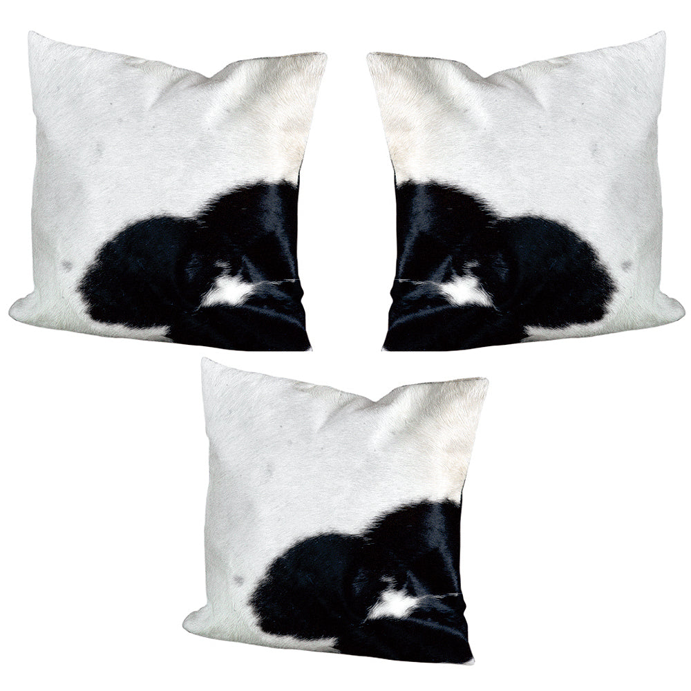 Hilason Genuine Cowhide Natural Hair-On Leather Cushion Pillow Cover