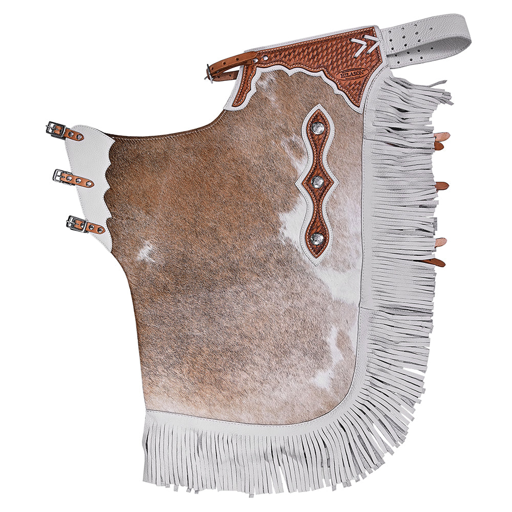 HILASON Bull Riding Chinks Adult Pro Rodeo Bronc Leather | Handmade Chaps Western for Adults Hand Tooled