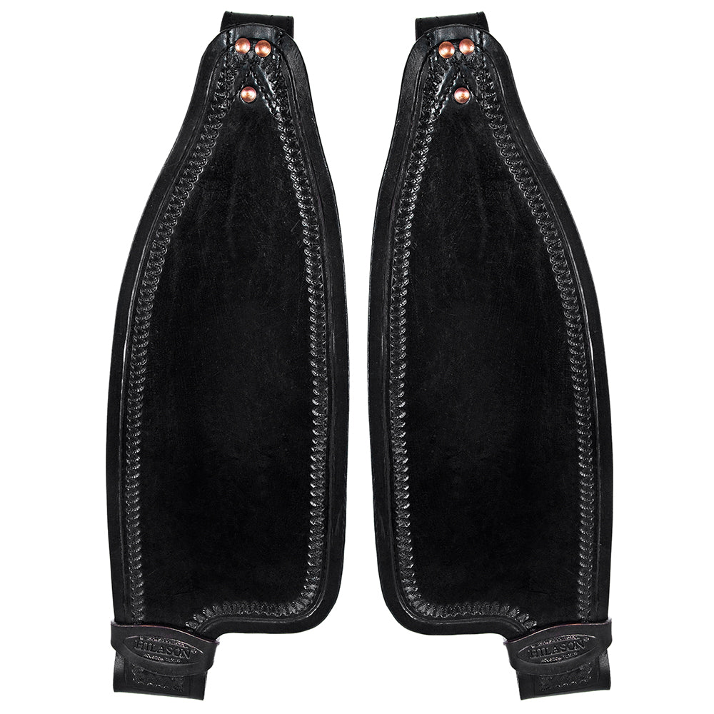 HILASON Leather Saddle Replacement Fender Pair with Hobble Straps Adult ‎Black | Leather Fender | Fender saddles | Saddle Fenders Replacement | Saddle Leather Fender| Fender for Horse Saddle