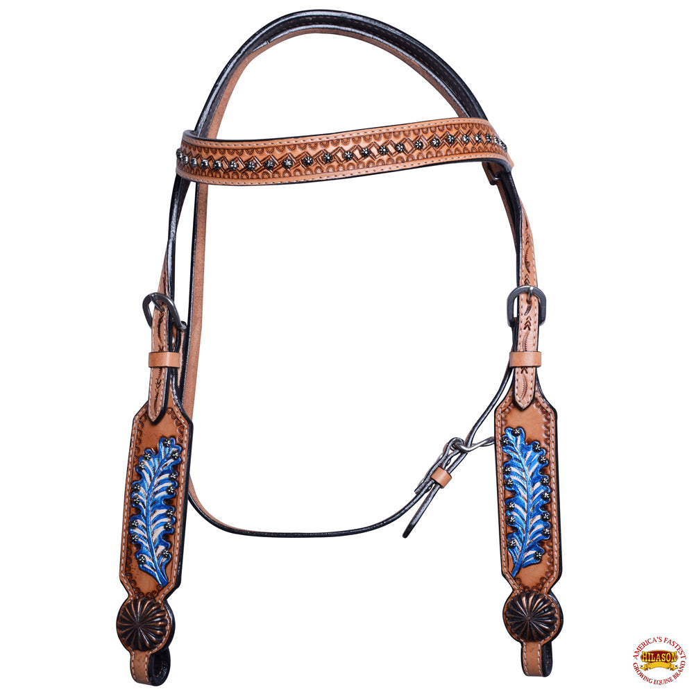 HILASON Western Horse Headstall Bridle American Leather Tan