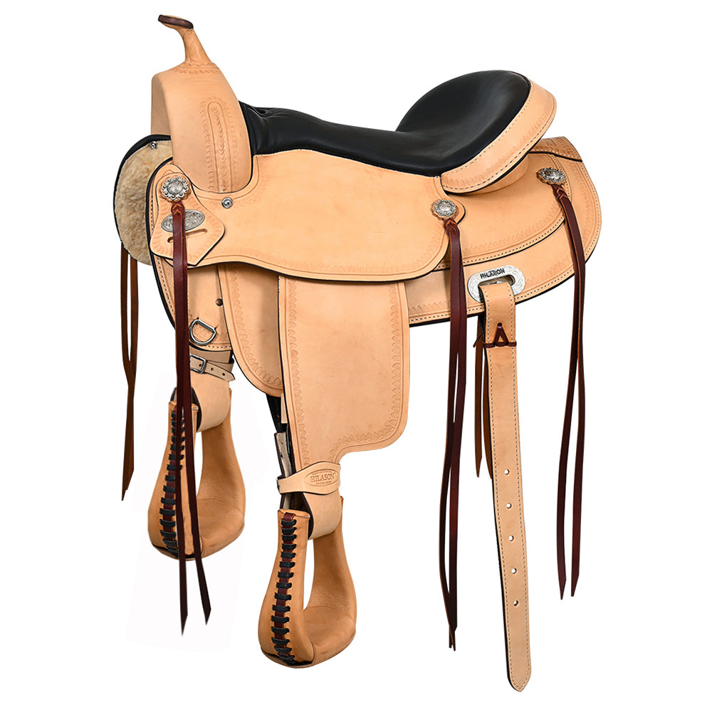 HILASON Western Horse Saddle American Leather Flex Tree Trail & Pleasure Tan | for Horses