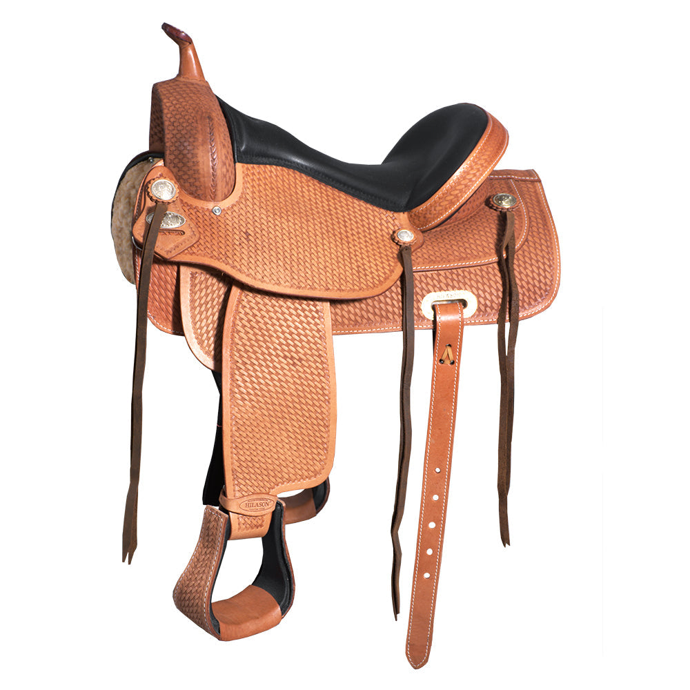 HILASON Western Horse Saddle Leather Flex Tree Trail & Pleasure Tan