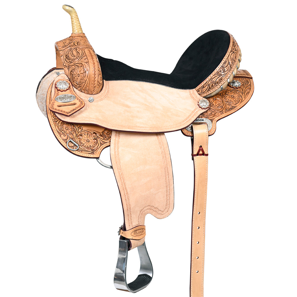 HILASON Flex Tree Western Horse Saddle American Leather Trail Barrel Racing | for Horses