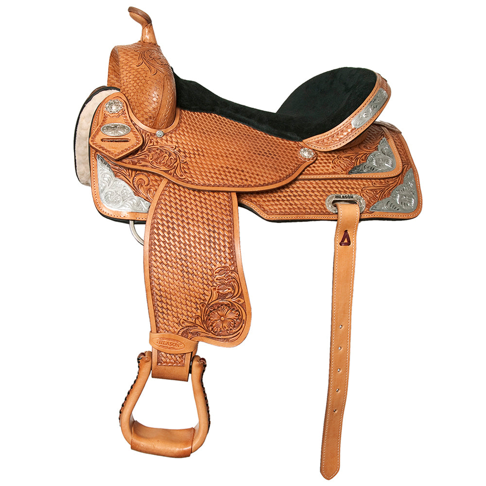 Hilason Western Horse Treeless Saddle American Leather Trail Barrel Hilason