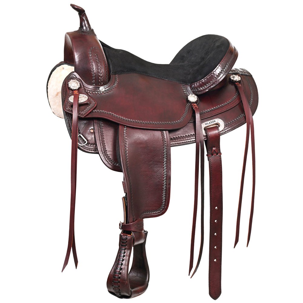 17 In Hilason Western Horse Treeless Trail Pleasure American Leather Saddle