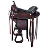 HILASON Western Horse Gaited Flex Trail American Leather Saddle | Treeless for Horses