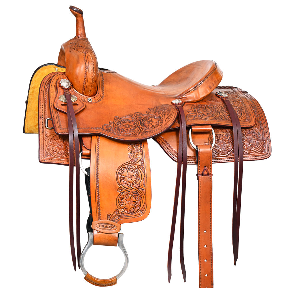 HILASON Western Horse Cutting Cutter Trail Pleasure American Leather Saddle