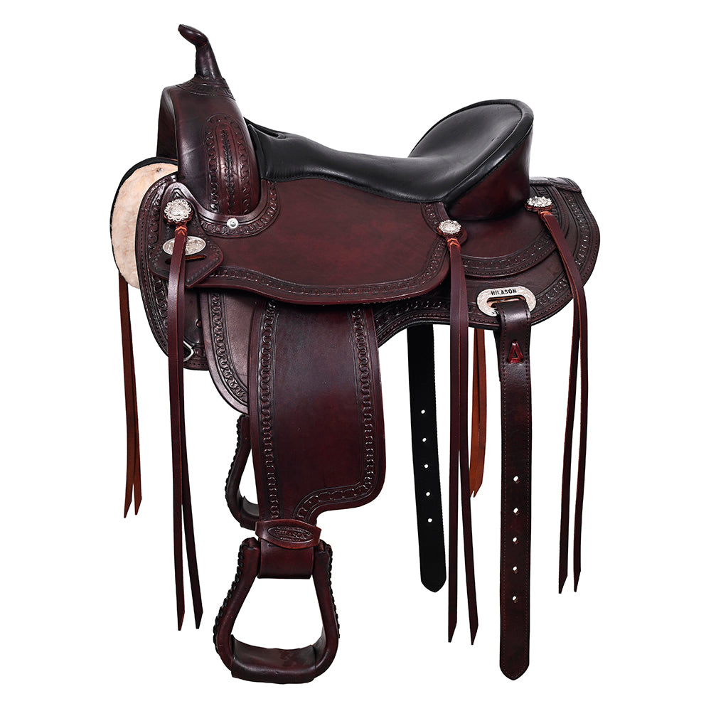 HILASON Western Horse Saddle American Leather Flex Tree Trail & Pleasure Chocolate Brown | for Horses
