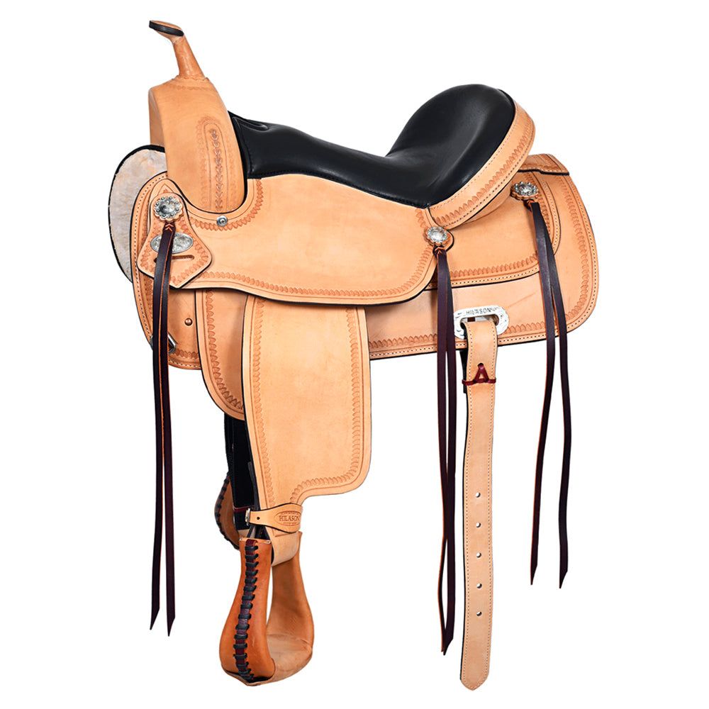 HILASON Western Horse Saddle American Leather Flex Tree Trail & Pleasure Tan | for Horses
