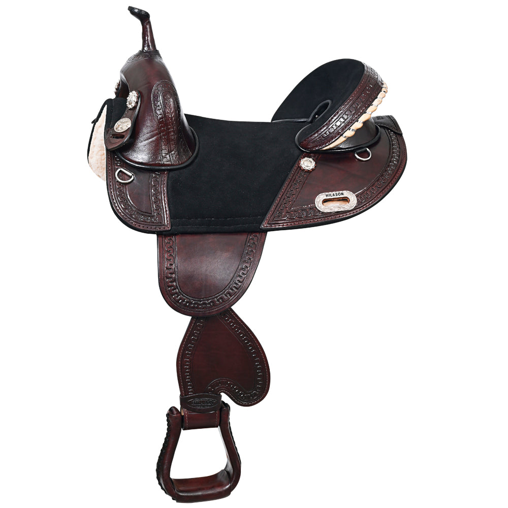 HILASON Western Horse Saddle Treeless Trail Genuine American Leather | for Horses
