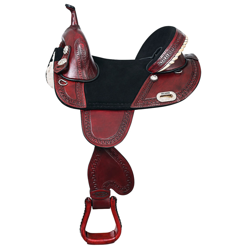 HILASON Western Horse Saddle Treeless Trail Genuine American | for Horses Leather