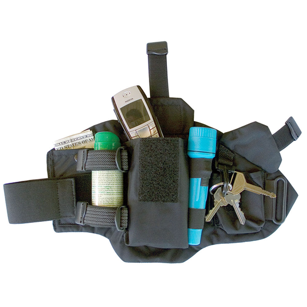 Large Cashel Well Made Trail Rides Pocket Keys Cash Compect Ankle Safe Black