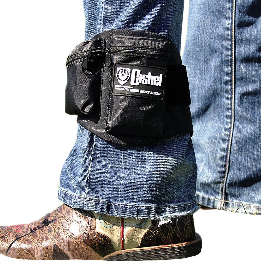 Large Cashel Well Made Trail Rides Pocket Keys Cash Compect Ankle Safe Black