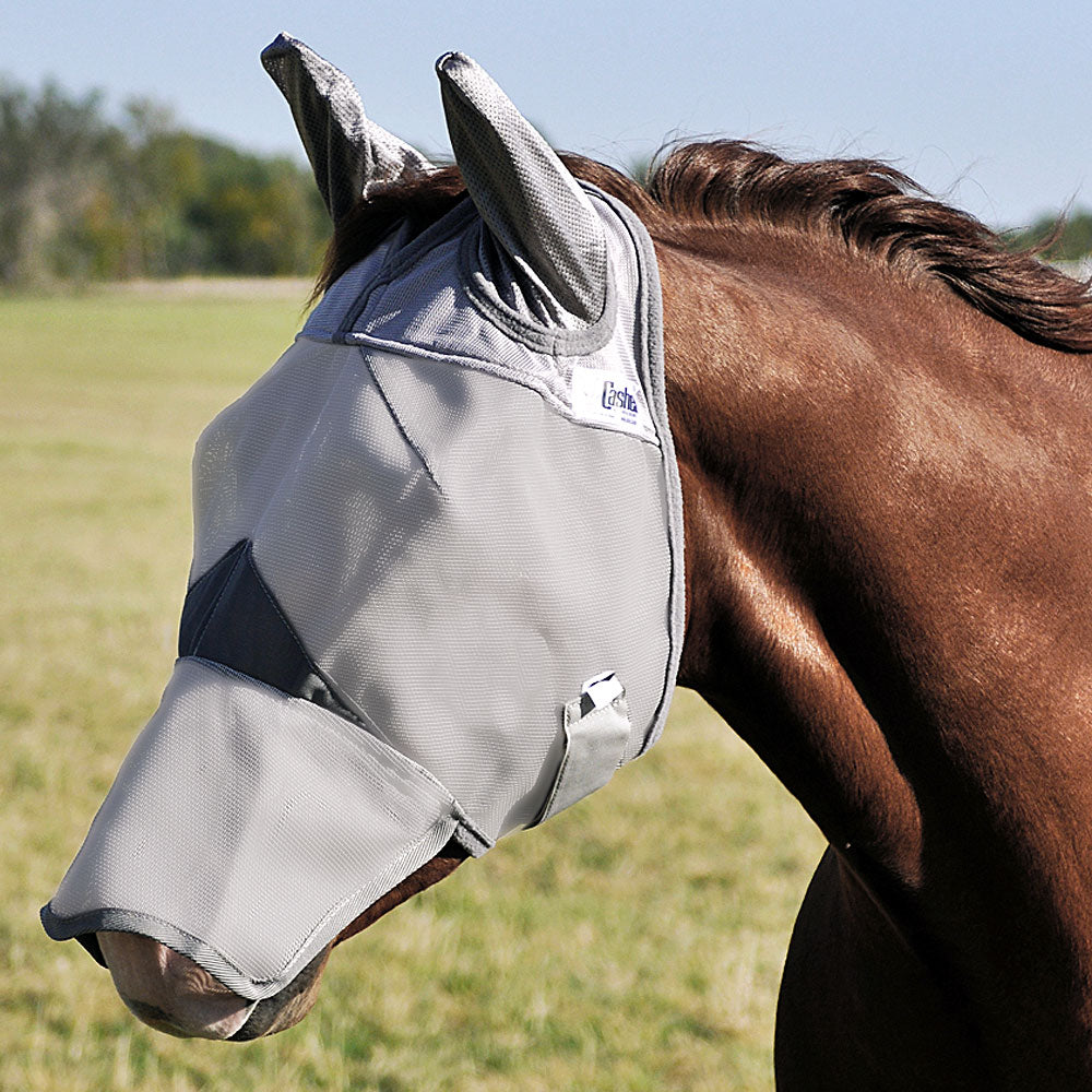 Foal Cashel Crusader Fly Mask Mule Donkey Long Nose W/ Ears Grey