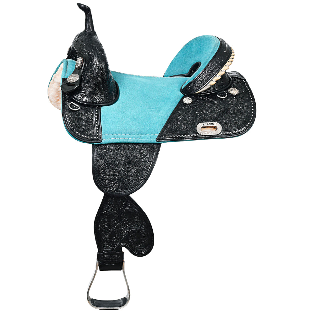 HILASON Western Horse Saddle Treeless Trail Barrel American Leather | for Horses