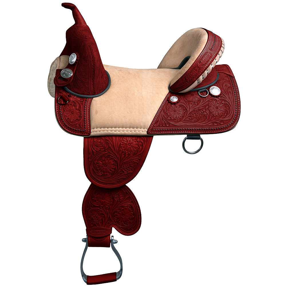 HILASON Western Horse Saddle Treeless Trail Barrel American Leather| | for Horses Leather