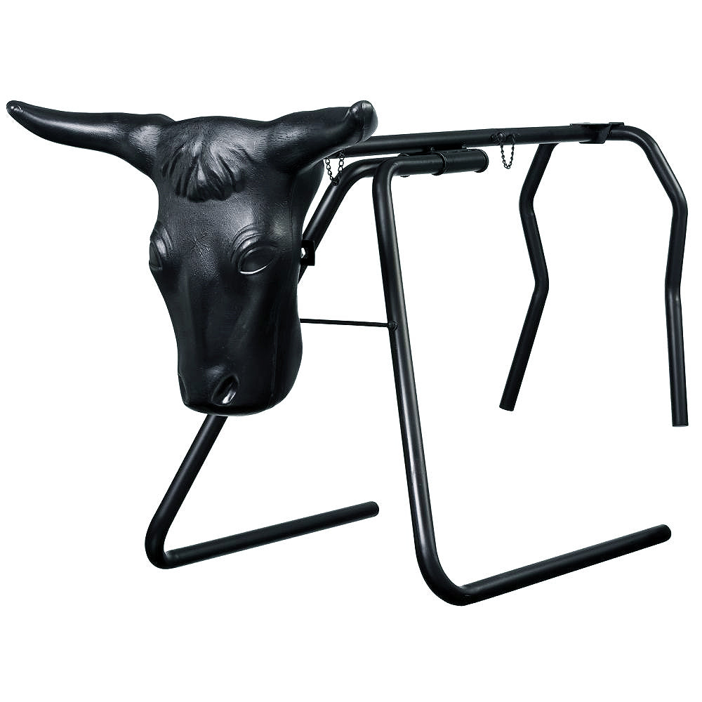Tough-1 Elite Collapsible Roping Dummy Metal Practice Steer Head Portable Team Training Aid Black