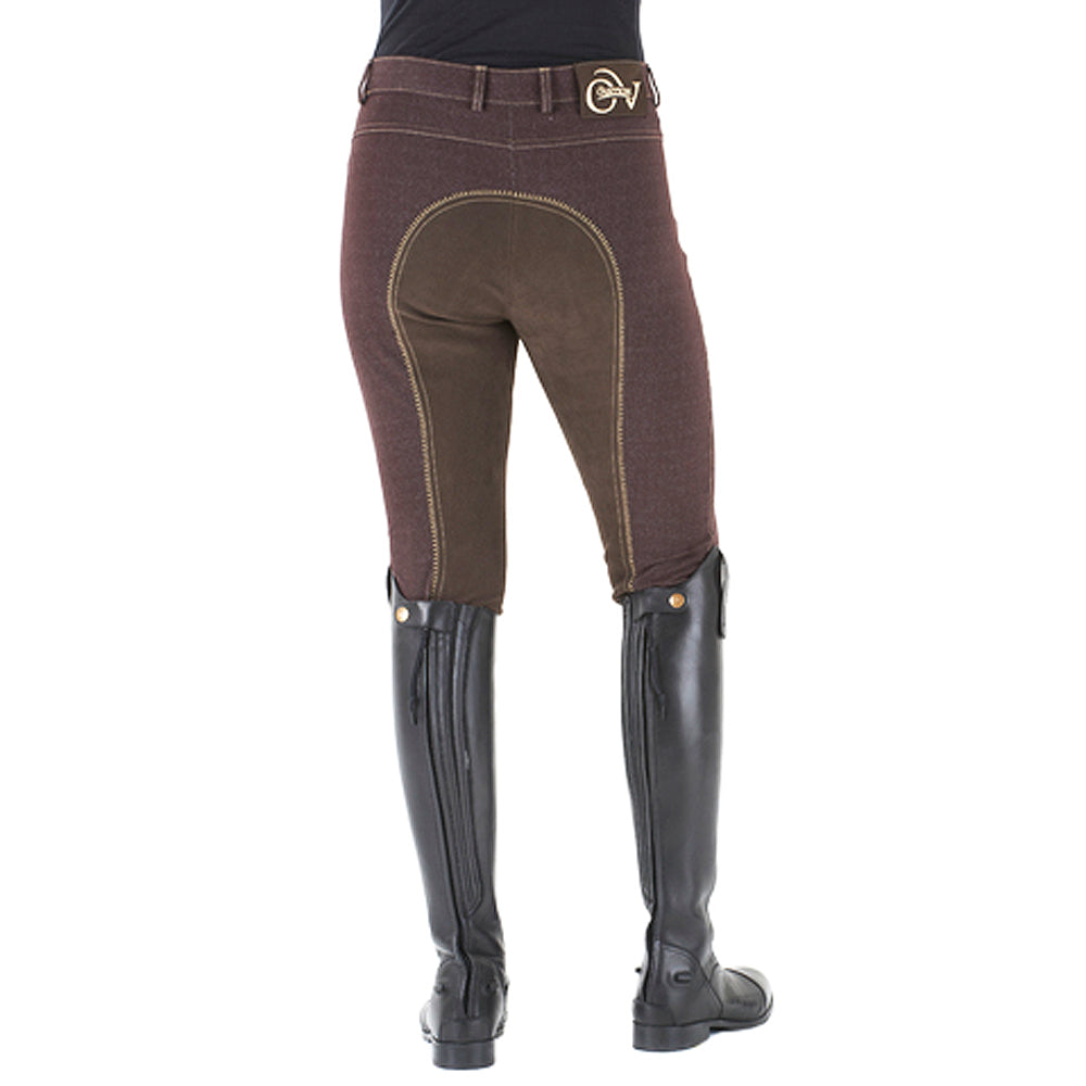 Ovation Euro Melange Full Seat Breech Ladies Antimicrobial Brown