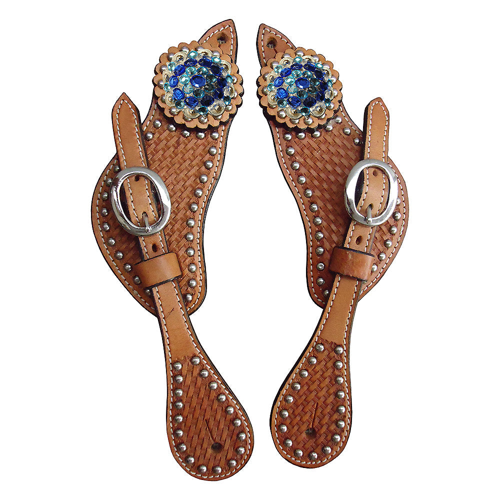 Hilason Western Show Tack Hand Tool Leather Horse Spur Straps Light Oil