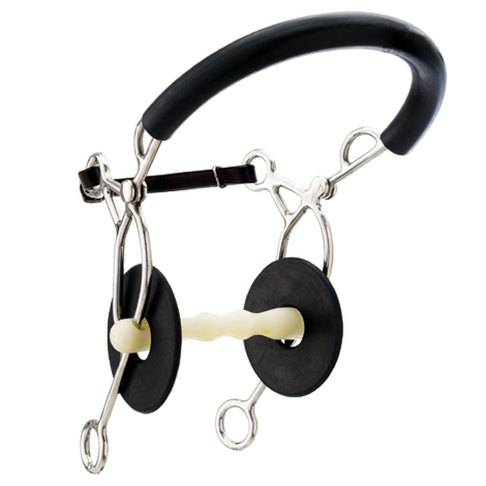 5.5" Happy Mouth Hackamore Mullen Horse Bit With Apple Scented Polymer