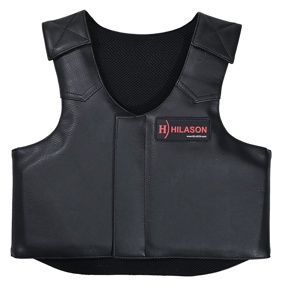 HILASON Horse Riding Vest Black Bull Pro Rodeo Cordura Large| Unisex | Protective
