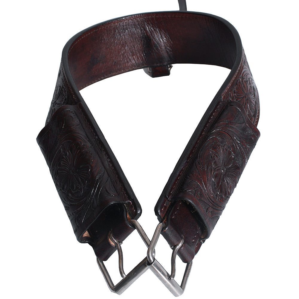 Hilason Horse Western Leather Back Rear Cinch Flank Girth