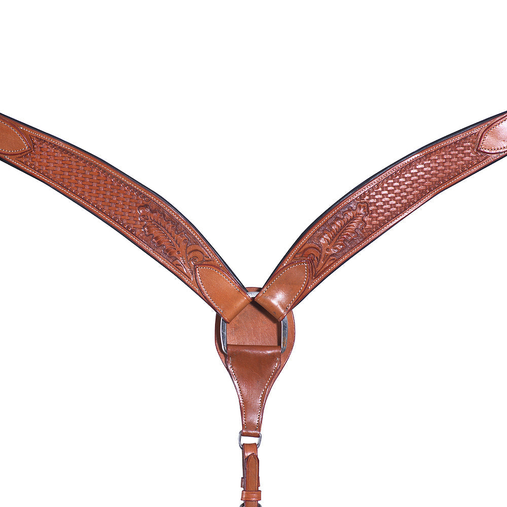 Western Horse Brest Collar Leather Tan Comfytack