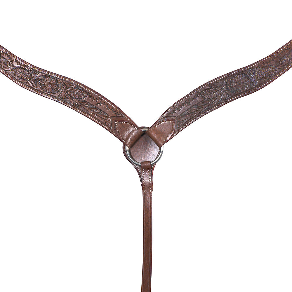 Western Horse Breast Collar Leather Brown Comfytack