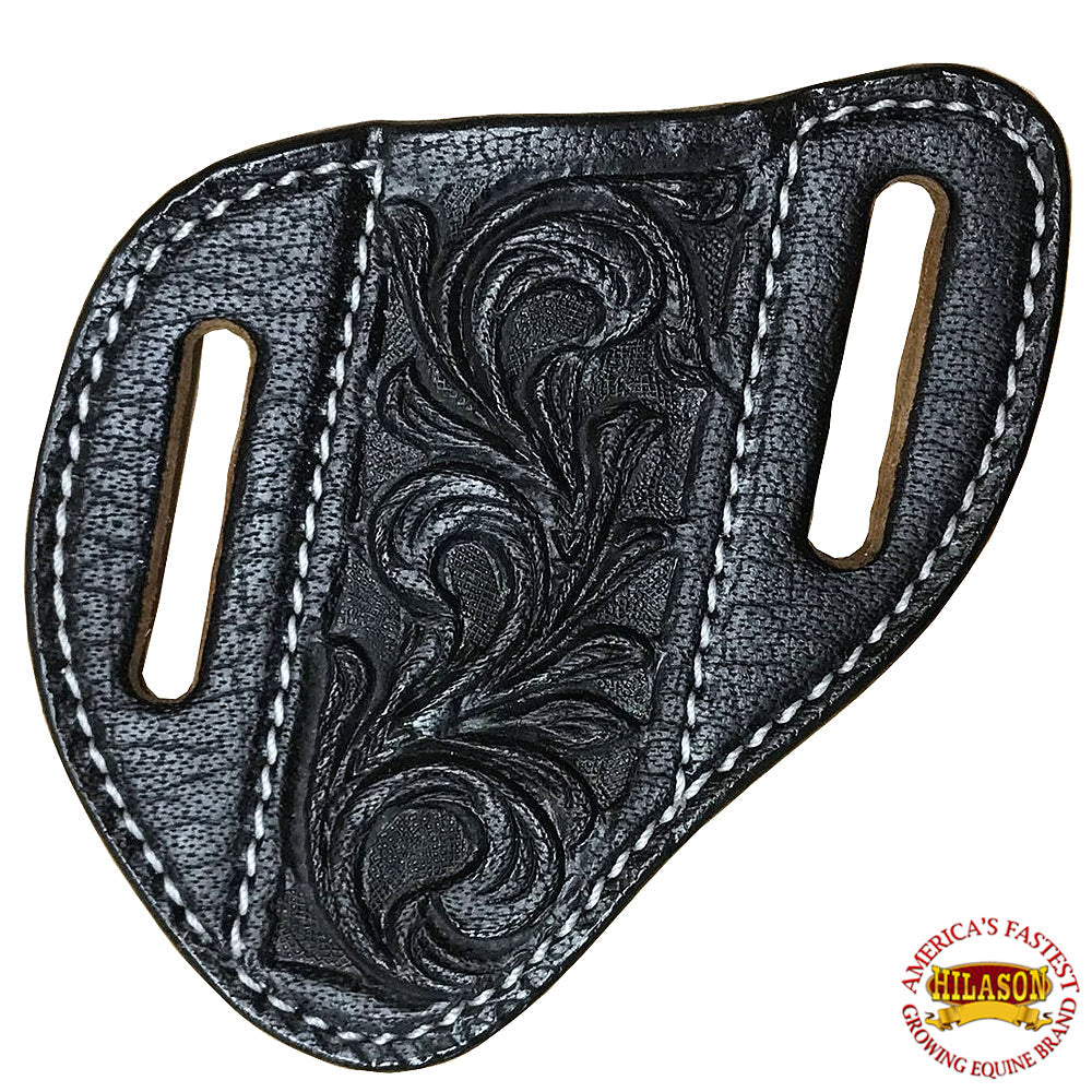 Hilason Leather Angled Knife Scabbard Sheath Cover Floral Tooled