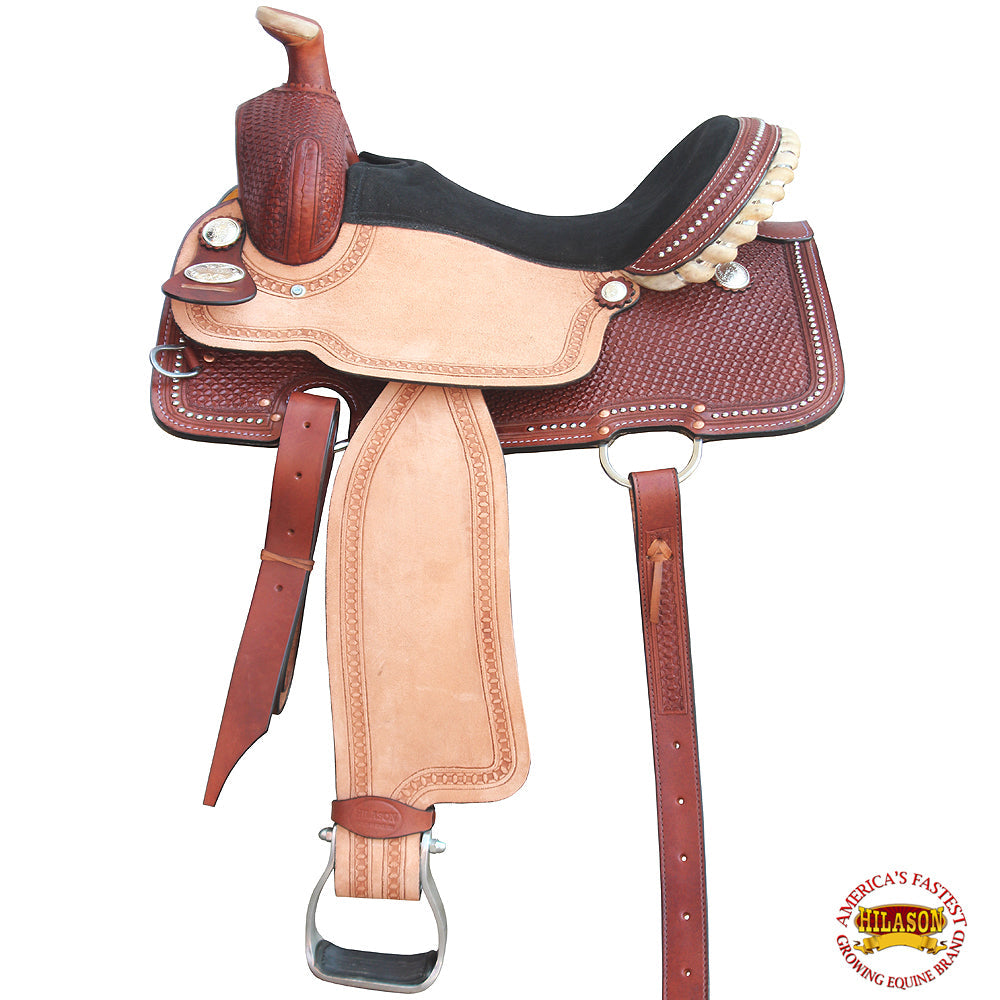 16 In Western Horse Ranch Roping Wade Saddle American Leather Hilason