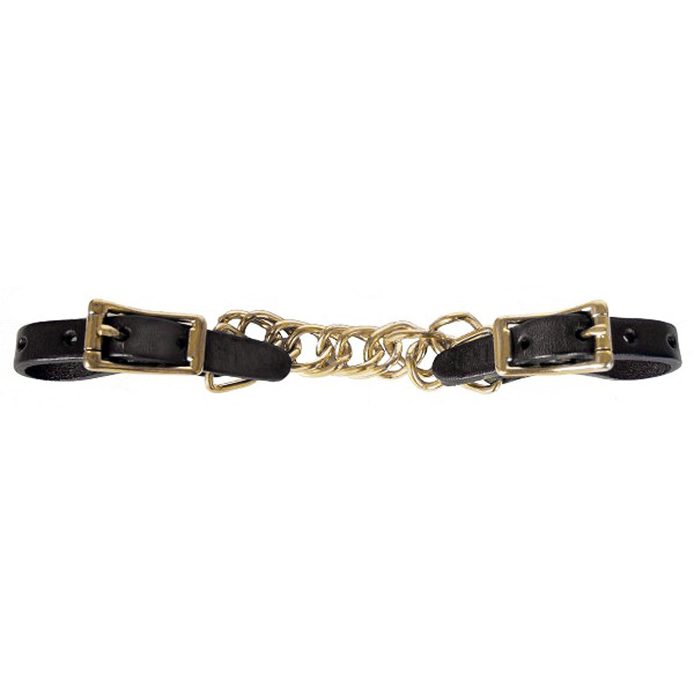 Tucker Horse Curb Chain With Brass Hardware Black