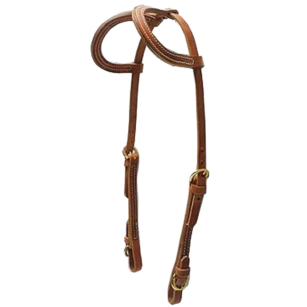 Hilason Headstall Buckle End Cheeks Hermann Oak Harness