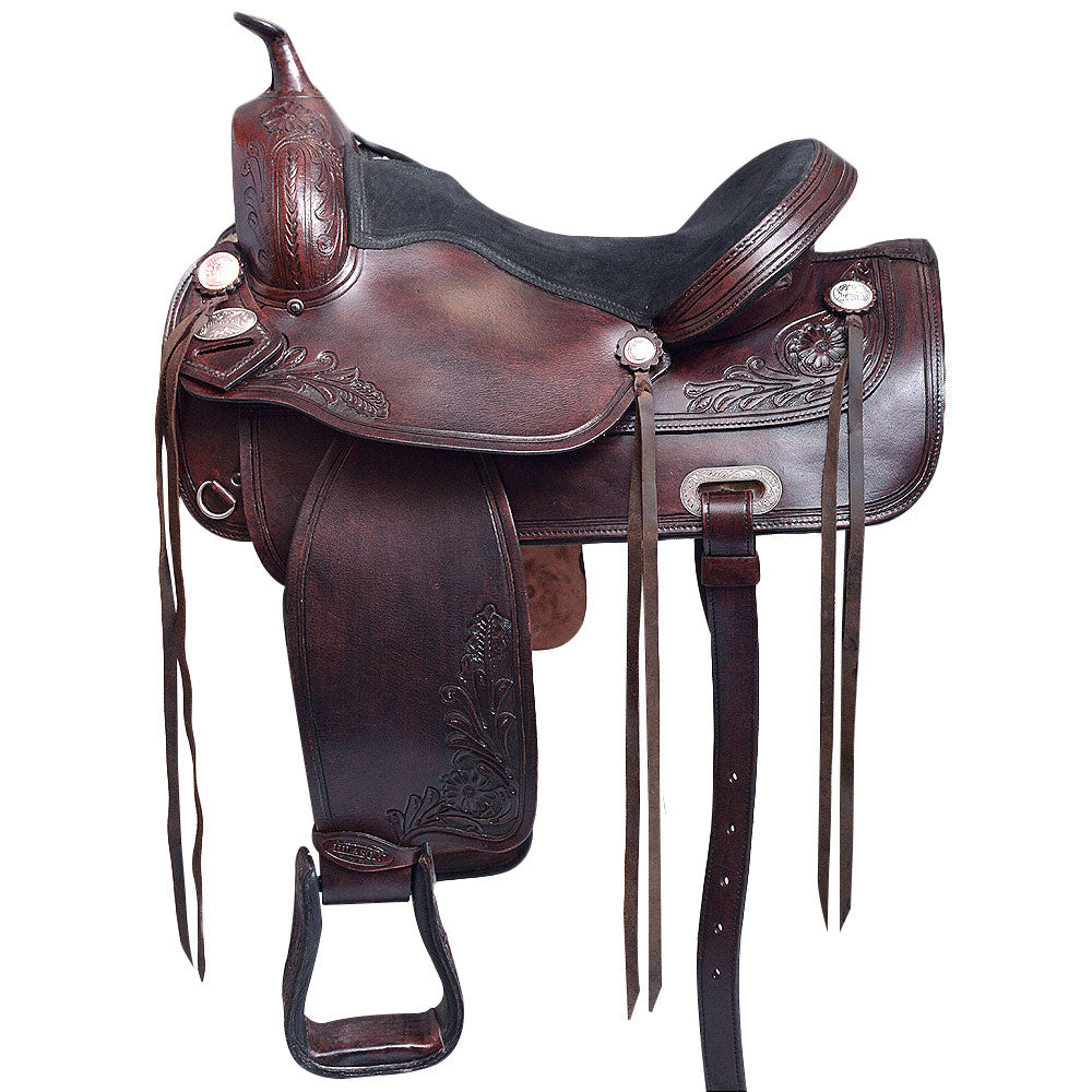 Western Horse Saddle American Leather Treeless Trail Pleasure Hilason