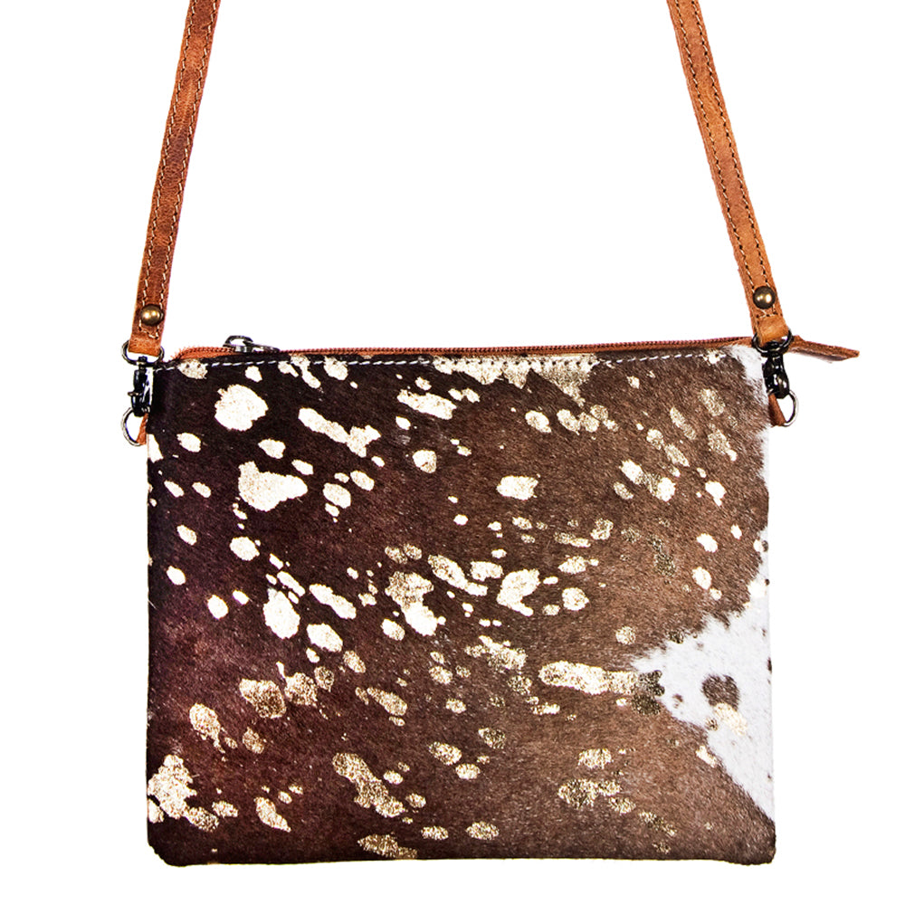 American Darling Western Small Crossbody Bag – Genuine Hair-On Cowhide Leather with Fringes, Adjustable Strap, Handcrafted in Texas