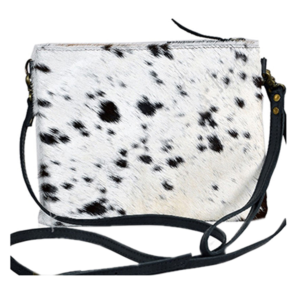 American Darling Western Small Crossbody Bag – Genuine Hair-On Cowhide Leather with Fringes, Adjustable Strap, Handcrafted in Texas