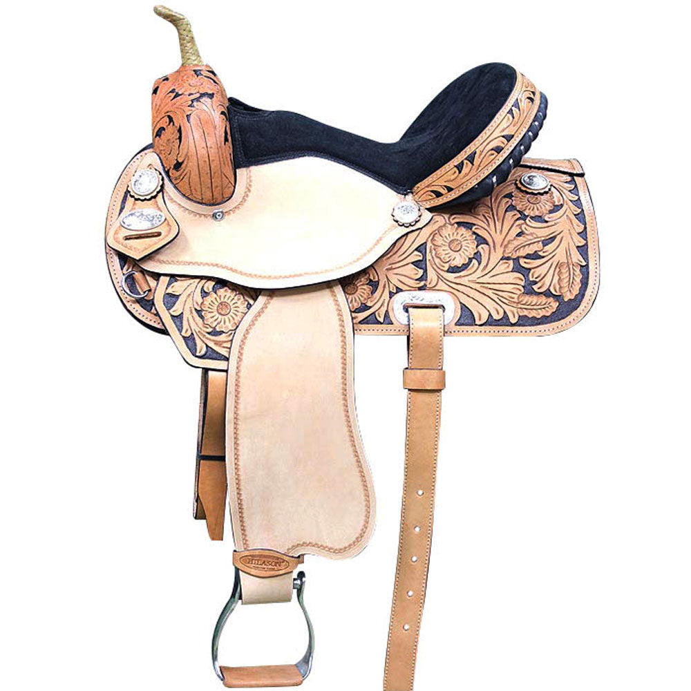 Flex Tree Western Horse Saddle American Leather Trail Barrel By Hilason