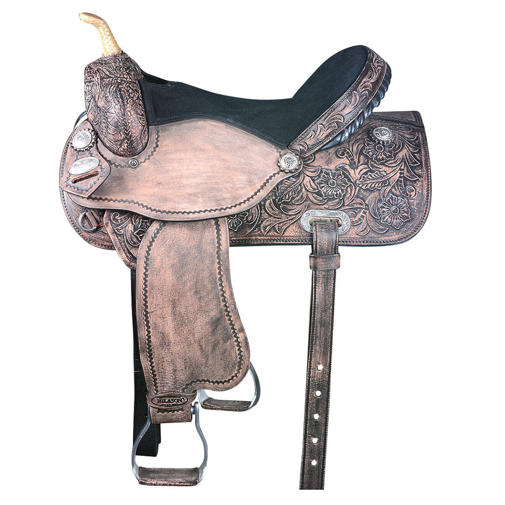 Flex Tree Western Horse Saddle American Leather Trail Barrel By Hilason