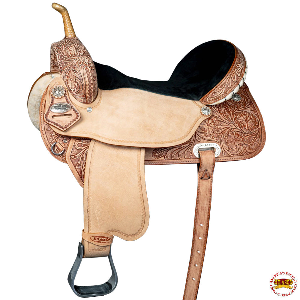 Flex Tree Western Horse Saddle American Leather Trail Barrel By Hilason
