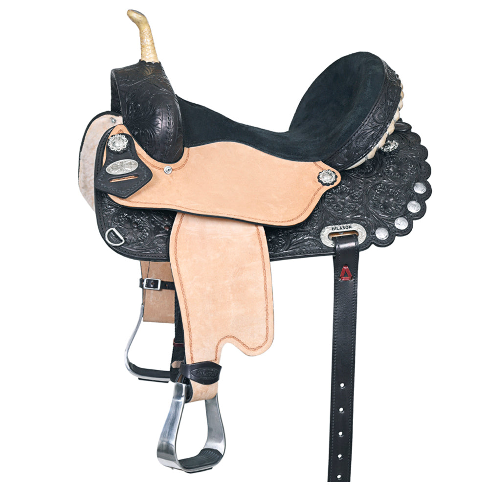 HILASON Flex Tree Western Horse Saddle American Leather Trail Barrel | for Horses