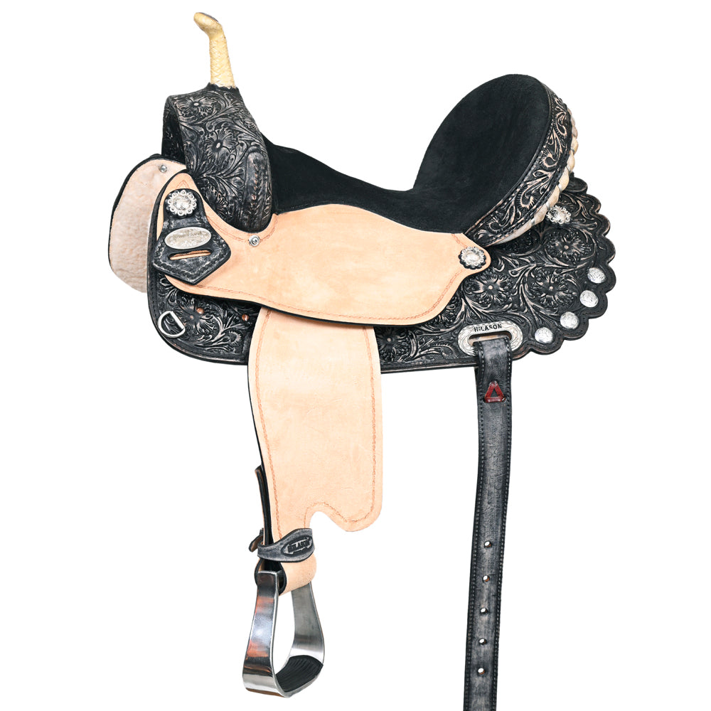 HILASON Flex Tree Western Horse Saddle American Leather Trail Barrel | for Horses