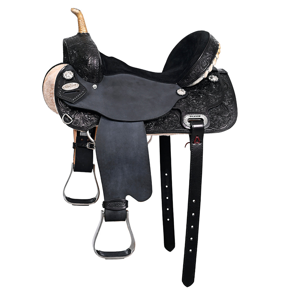 HILASON Flex Tree Western Horse Saddle American Leather Trail Barrel | for Horses