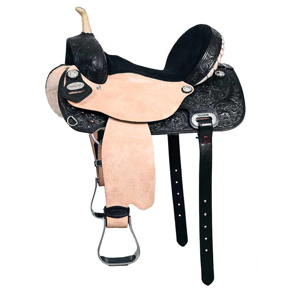 HILASON Flex Tree Western Horse Saddle American Leather Trail Barrel | for Horses