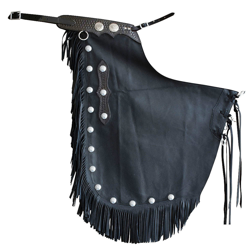 HILASON Bull Riding Chinks Handcrafted Working Genuine Leather Brown | Handmade Chaps Western for Adults Hand Tooled Adult