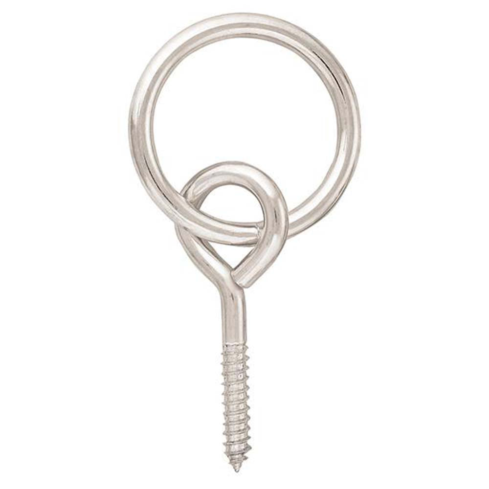 HILASON 2" X 7 Mm Screw Eye N Ring Point Bites Wood Easily Steel Wire