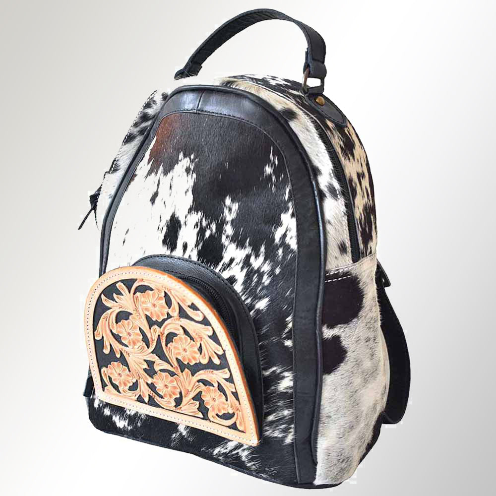 American Darling Backpack Hand Tooled Hair on Genuine Leather Western Women Bag | for Laptop School Purse Travel