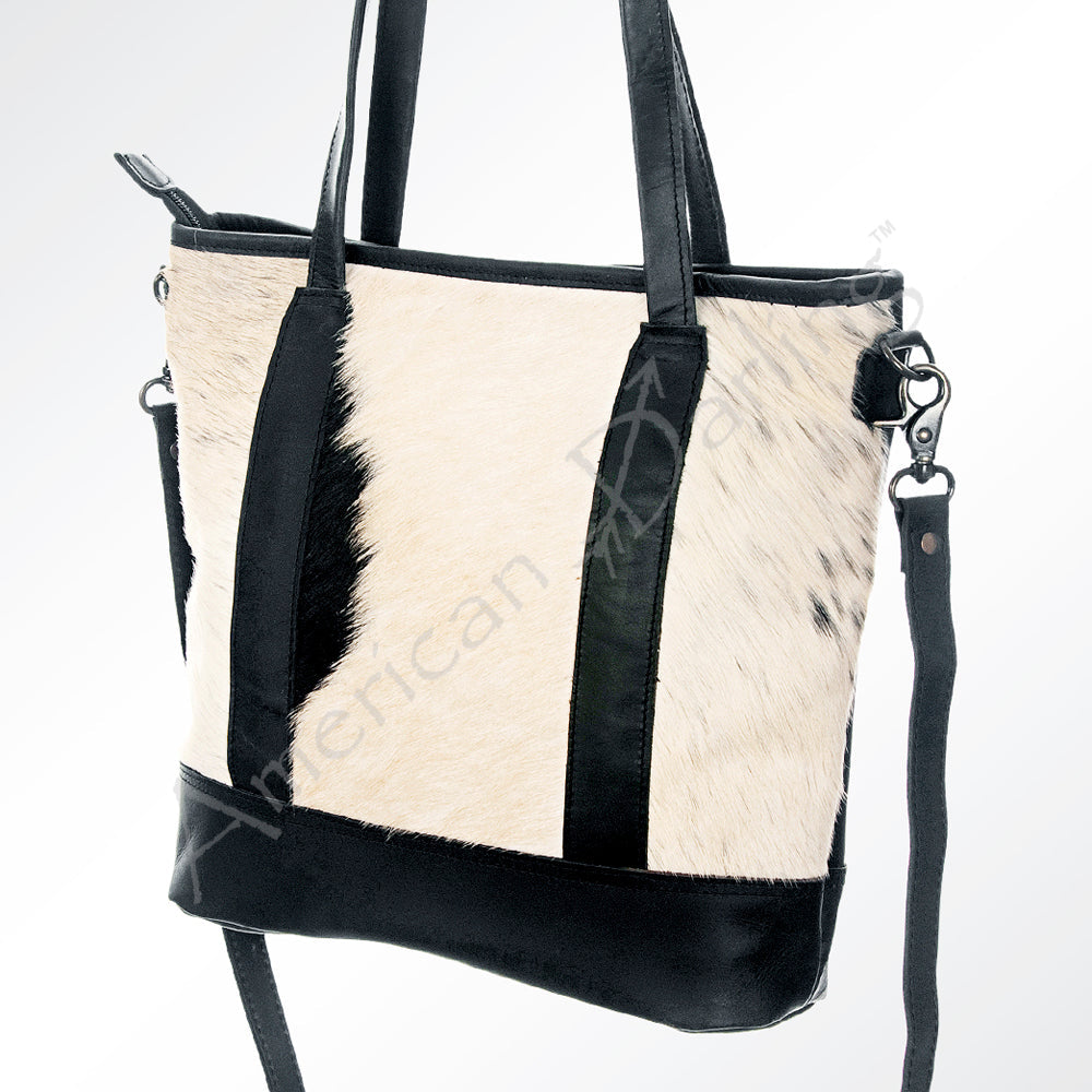 American Darling ADBGS176BKW Tote Hair On Genuine Leather Women Bag Western Handbag Purse