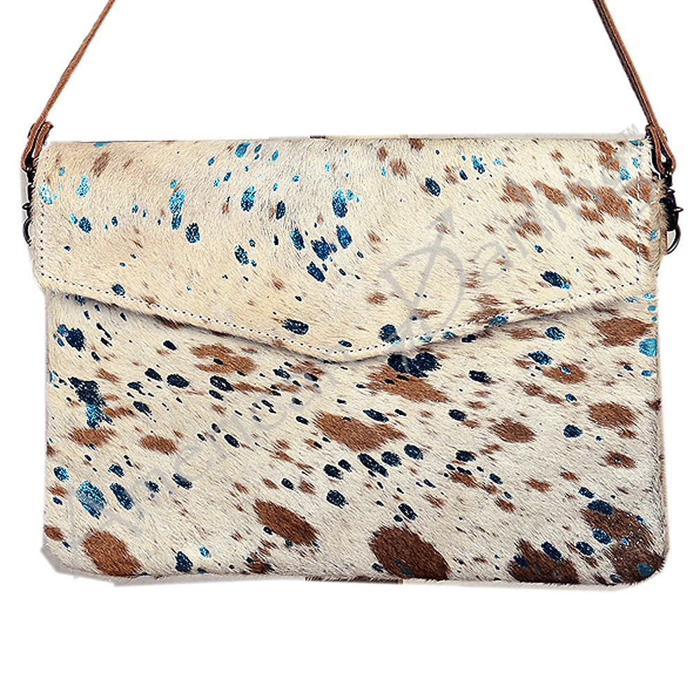 American Darling Women's Envelope Bag Western Hair On Genuine Leather Handbag and Ladies Purse