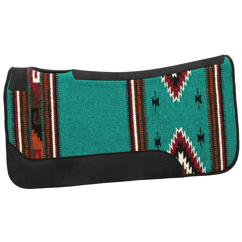 31" X 32" Weaver Contoured Single Weave Felt Saddle Pad Turquoise Pattern