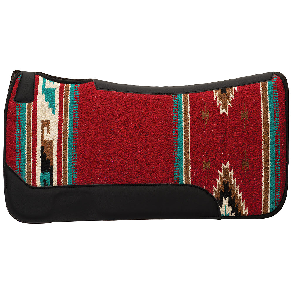 31 X 32 Weaver Leather Contoured Single Weave Wool Blend Felt Saddle Pad Maroon